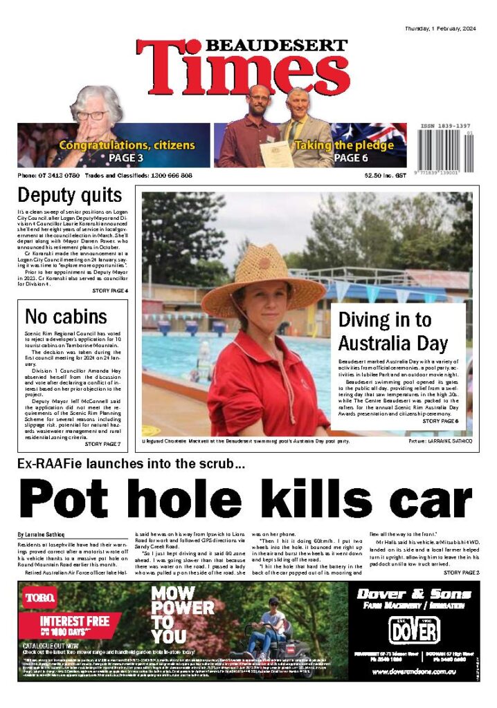 Beaudesert Times - 1st February 2024 - Beaudesert Times