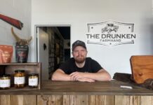 Drunken Farmhand stands up