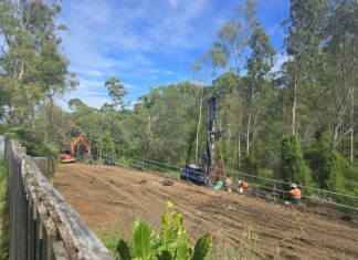 Council stabilises landslide spot